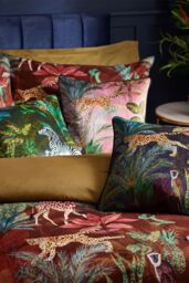 Wylder Aranya Exotic Animal Velvet Duvet Cover Set in Orange - Size: Double - thumbnail 5