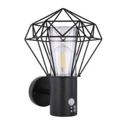 Netlighting Horace PIR Outdoor Wall Lamp Black IP44 1x E27 - thumbnail 2