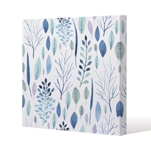 Benjamin Tate Design Winter Branches & Leaves (Canvas Print) / 127 x 127 x 4cm in Natural - Size: 127 x 127 x 4 cm - image 1