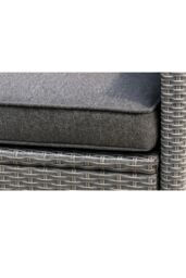 Mint Outdoor Stockholm Outdoor Chaise Lounge Set with Armchair- Rattan Garden Removable Cushions in Grey - thumbnail 5