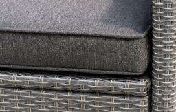 Mint Outdoor Stockholm Outdoor Chaise Lounge Set with Armchair- Rattan Garden Removable Cushions in Grey - thumbnail 3