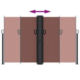 Berkfield Home Retractable Side Awning Brown 160x600 cm - thumbnail 5