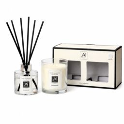 Aroma Naturals Minimalist Luxe Candle & Reed Diffuser Gift Set Sensationnelle Scent in White - Size: Medium - thumbnail 4
