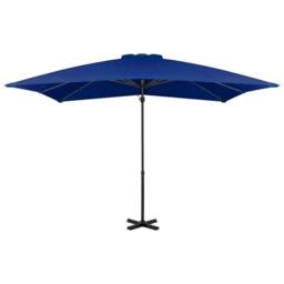 Berkfield Home Elegant Cantilever Umbrella with Aluminium Pole Azure Blue 250x250 cm - thumbnail 3