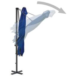 Berkfield Home Elegant Cantilever Umbrella with Aluminium Pole Azure Blue 250x250 cm - thumbnail 4