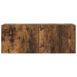Berkfield Home Modern 4 Piece TV Cabinet Set Smoked Oak Engineered Wood in Brown - thumbnail 6