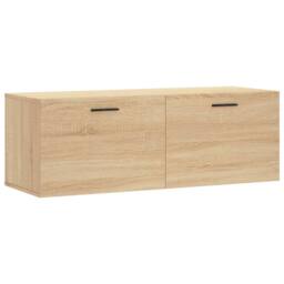 Berkfield Home Wall Cabinet Sonoma Oak 100x36.5x35 cm Engineered Wood in Light Brown - thumbnail 3