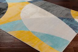 Livabliss City-Modern Yellow Grey Blue Living Dining Bedroom Rug - Size: 160 cm x 220 cm - thumbnail 6