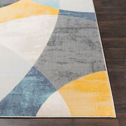 Livabliss City-Modern Yellow Grey Blue Living Dining Bedroom Rug - Size: 160 cm x 220 cm - thumbnail 5