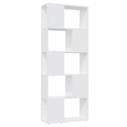 Berkfield Home Book Cabinet Room Divider White 60x24x155 cm Engineered Wood - Size: 60 x 24 x 155 cm - thumbnail 1