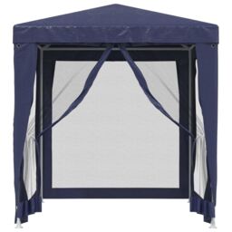 Berkfield Home Party Tent with 4 Mesh Sidewalls Blue 2x2 m HDPE - thumbnail 3