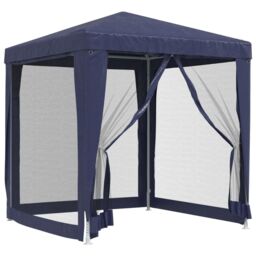 Berkfield Home Party Tent with 4 Mesh Sidewalls Blue 2x2 m HDPE - thumbnail 2