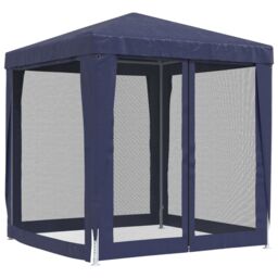 Berkfield Home Party Tent with 4 Mesh Sidewalls Blue 2x2 m HDPE - thumbnail 5