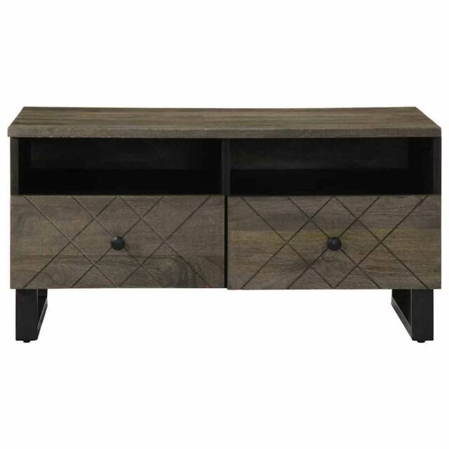Berkfield Home Beautiful Coffee Table Black 80x54x40 cm Solid Wood Mango - Size: 80 x 54 x 40 cm - image 1