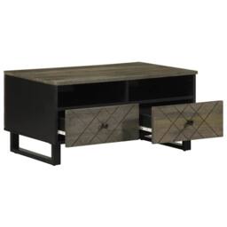 Berkfield Home Beautiful Coffee Table Black 80x54x40 cm Solid Wood Mango - Size: 80 x 54 x 40 cm - thumbnail 3