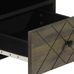 Berkfield Home Beautiful Coffee Table Black 80x54x40 cm Solid Wood Mango - Size: 80 x 54 x 40 cm - thumbnail 7