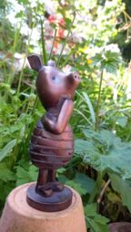 Inspirational Gifting Piglet Garden Sculpture Ornament Decor Statue in Bronze - thumbnail 6