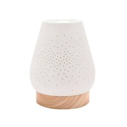 Dragodirect Tapered Aroma Lamp Oil Burner Ceramic Wax Melt Warmer in White - thumbnail 3