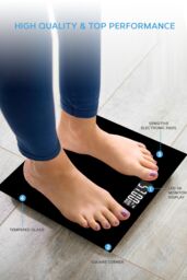 Get Fit Digital Weighing Bathroom Scale LCD Display, Automatic On/Off in Black - thumbnail 4