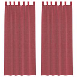Berkfield Home Voile Curtains with Rod Pockets 2 pcs Wine Red - thumbnail 1