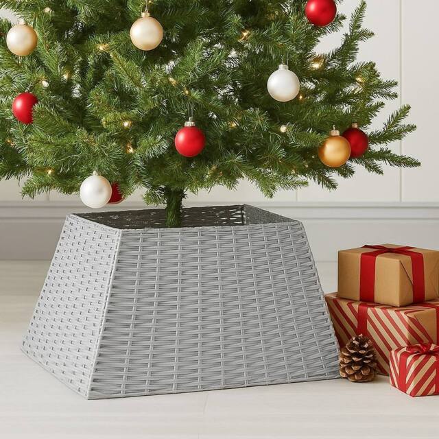 Voltico Folding Christmas Tree Skirt Light Gery / Dark Grey in Light Grey - Size: 45 cm - image 1