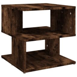 Berkfield Home Side Table Smoked Oak 40x40x40 cm Engineered Wood in Brown - Size: 40 x 40 x 40 cm - thumbnail 2