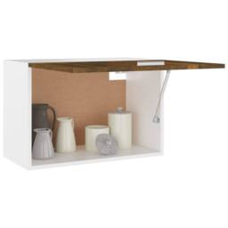 Berkfield Home Hanging Cabinet Smoked Oak 60x31x40 cm Engineered Wood in Brown - Size: 60 x 31 x 40 cm - thumbnail 4