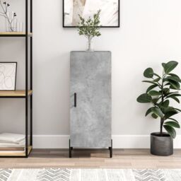 Berkfield Home Sideboard Concrete Grey 34.5x34x90 cm Engineered Wood - thumbnail 1