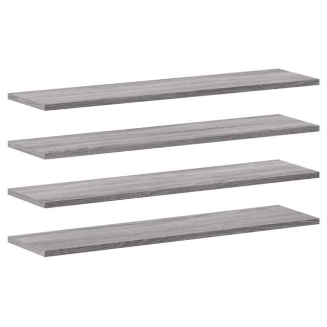 Berkfield Home Wall Shelves 4 pcs Grey Sonoma 80x20x1.5 cm Engineered Wood - image 1