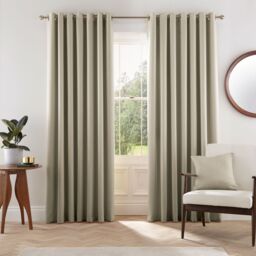 Helena Springfield 'Eden' Woven Lined Curtains in Cream - Size: 167 cm width x 137 cm drop - thumbnail 1