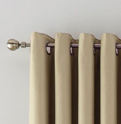 Helena Springfield 'Eden' Woven Lined Curtains in Cream - Size: 167 cm width x 137 cm drop - thumbnail 3