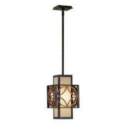 Netlighting Remy 1 Light Ceiling Pendant Gold Bronze E27 in Brown - thumbnail 1