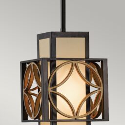 Netlighting Remy 1 Light Ceiling Pendant Gold Bronze E27 in Brown - thumbnail 4