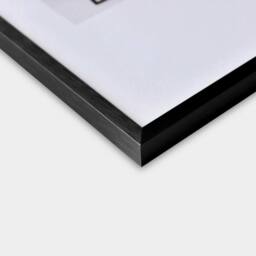 nielsen C2 Aluminium Picture Frame A1 - Float Glass & Push/Turn Clips in Black - thumbnail 2