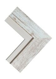 Frames & Mirrors 4U Metro Distressed White Frame with Ivory Mount for Image Size 12 x 10 Inch - thumbnail 3