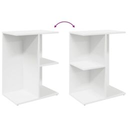 Berkfield Home Bedside Tables 2 pcs White 46.5x29x61 cm Engineered Wood - thumbnail 8