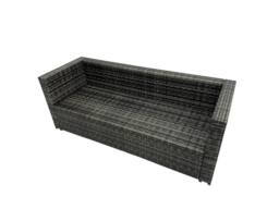 Fimous Outdoor PE Rattan Sofa Set with with 2 Small Stools Side Table in Dark Grey - thumbnail 5