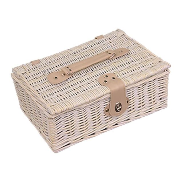Red Hamper H001P/HOME Wicker Provence 30cm Standard Empty Picnic Basket in White - image 1