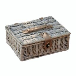 Red Hamper H001P/HOME Wicker Provence 30cm Standard Empty Picnic Basket in White - thumbnail 3