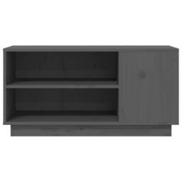 Berkfield Home TV Cabinet Grey 80x35x40.5 cm Solid Wood Pine - thumbnail 5
