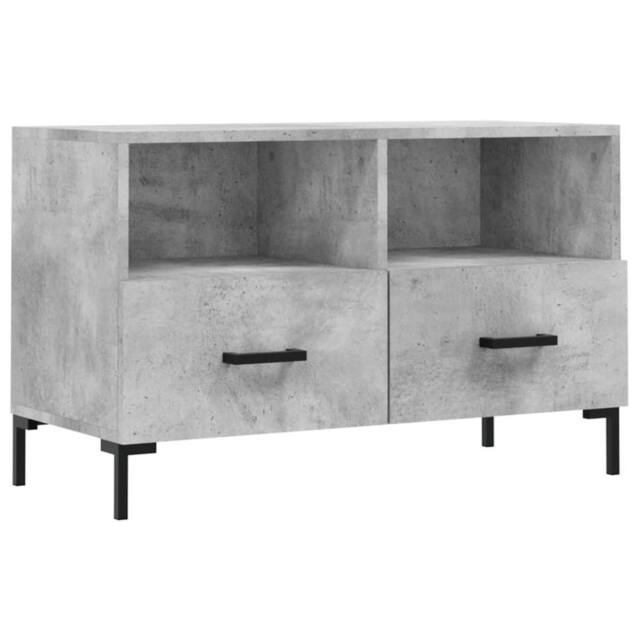 Berkfield Home TV Cabinet Concrete Grey 80x36x50 cm Engineered Wood - Size: 80 x 36 x 50 cm - image 1
