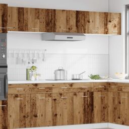 Berkfield Home Hanging Cabinet Lyon Old Wood 60x31x40 cm Engineered Wood in Brown - Size: 60 x 31 x 40 cm - thumbnail 3