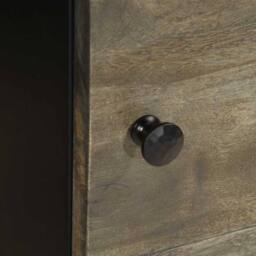 Berkfield Home Beautiful Bedside Cabinet Light Grey 40x33x46 cm Solid Wood Mango - Size: 40 x 33 x 46 cm - thumbnail 8