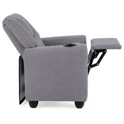 CASART Kids Recliner Chair Adjustable Toddler Lounge Chair Armchair Sofa in Grey - thumbnail 7