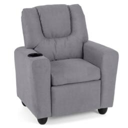 CASART Kids Recliner Chair Adjustable Toddler Lounge Chair Armchair Sofa in Grey - thumbnail 2