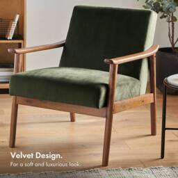 Spinningfield Fairfield Mid Century Design Forest Green Arm Chair in Dark Green - thumbnail 2