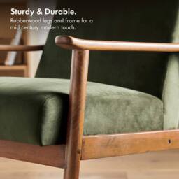 Spinningfield Fairfield Mid Century Design Forest Green Arm Chair in Dark Green - thumbnail 3