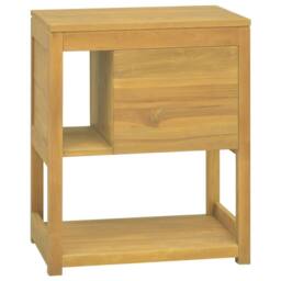 Berkfield Home Bathroom Cabinet 60x40x75 cm Solid Wood Teak in Brown - Size: 60 x 40 x 75 cm - thumbnail 5