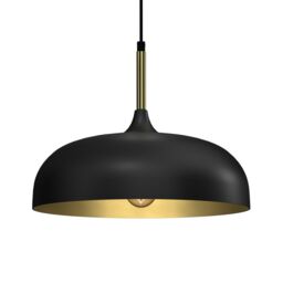 Milagro Pendant Lamp Lincoln Black/Gold 1XE27 35cm in Black - thumbnail 3