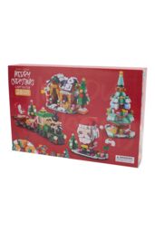 Living and Home 24 Pack Christmas Advent Calendar Building Set Christmas Santa Claus Train Bricks Toys, Gifts for Kids in Red - thumbnail 6